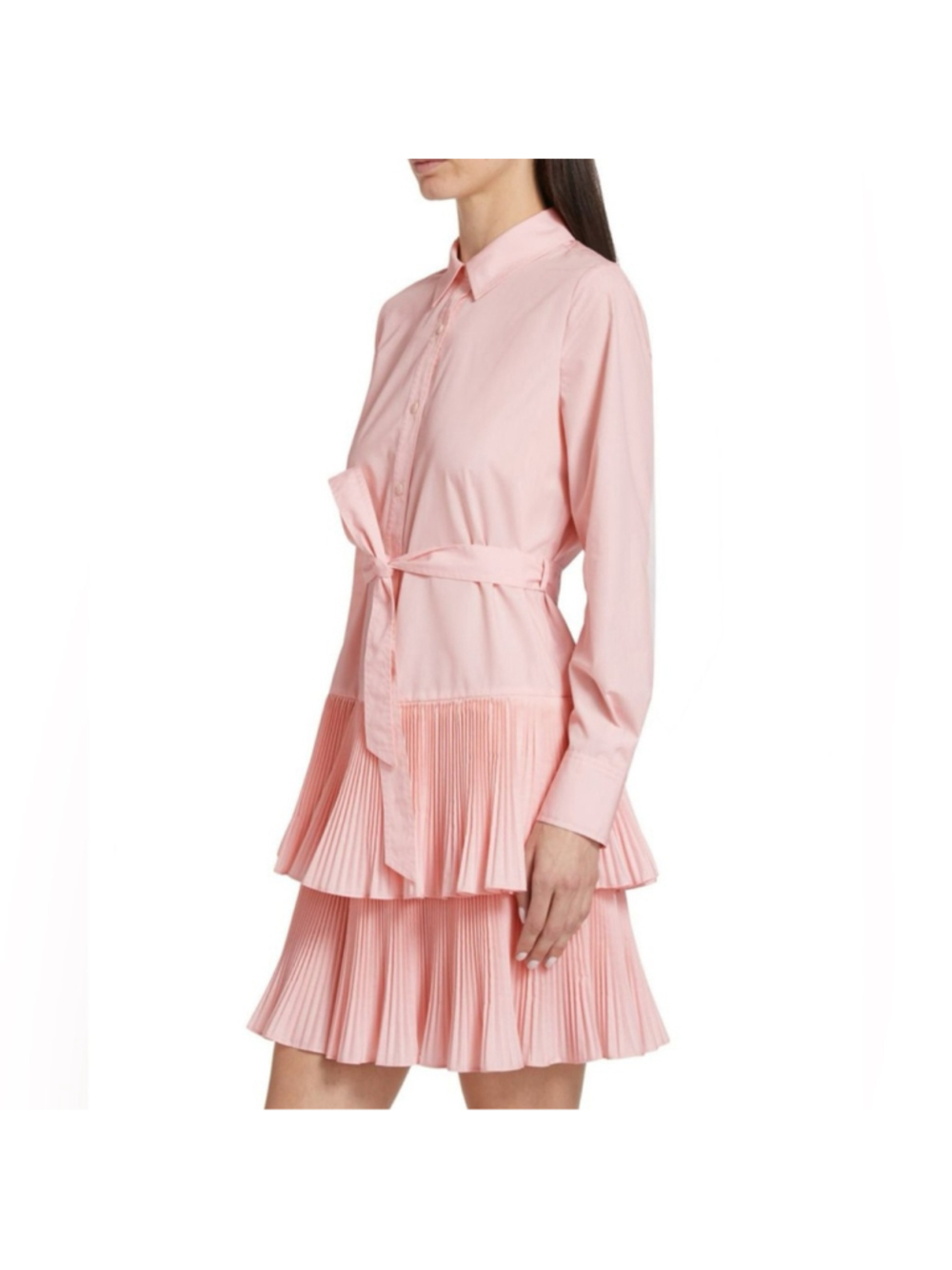 10 Crosby Derek Lam Stirling Plisse Mini Dress - Picture 3 of 15